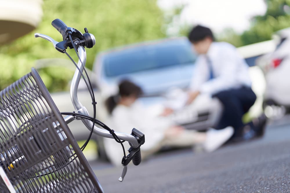 personal injury case- car and bicycle accident
